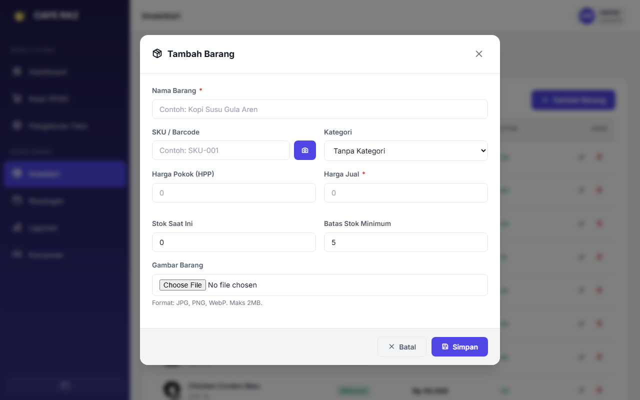 Inventory Modal